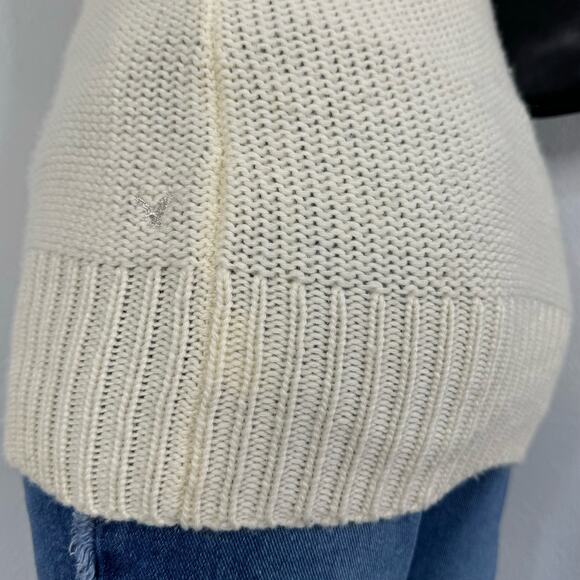 Coquette 00s Sweater Top Short Sleeve Cream Wool Blend Balletcore Size Small - Picture 3 of 7